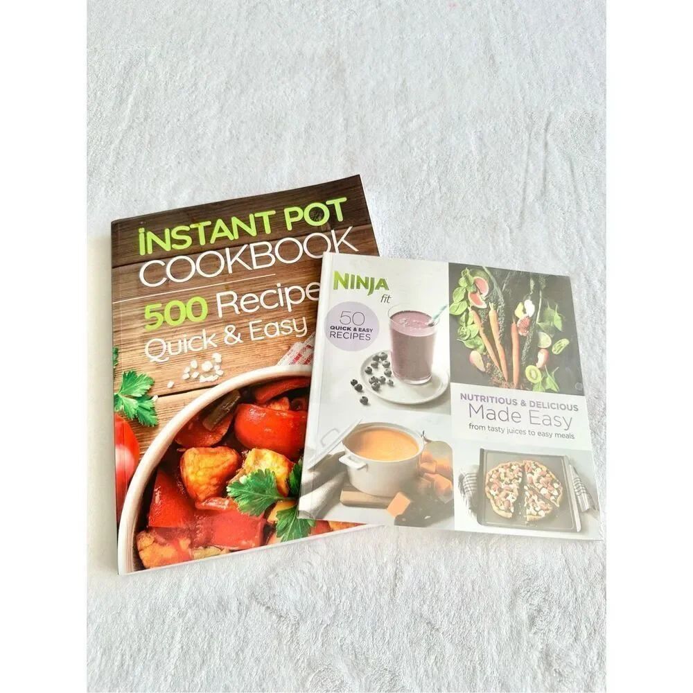 Instant pot and ninja bullet set of two cookbooks 